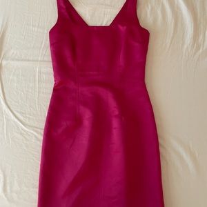 Vintage ANN TAYLOR hot pink satin Barbie dress sz 2